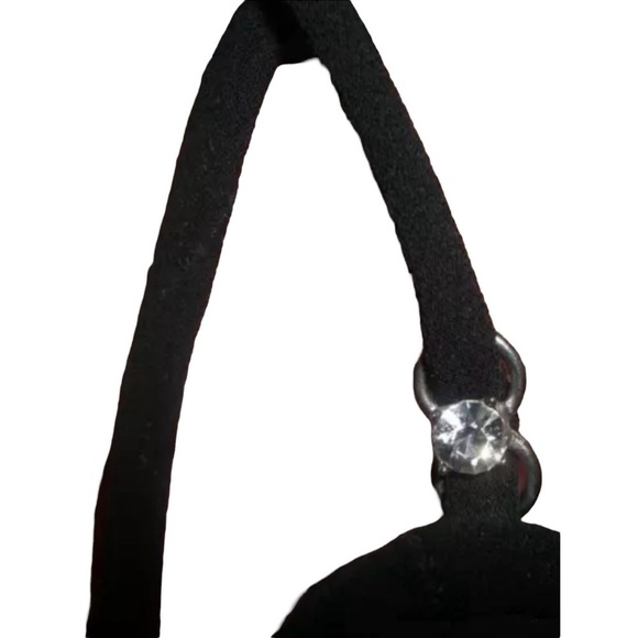 Jessica McClintock Gunne Sax Dress Vintage 90s Black Bling y2k Fairy Goth Witchy - Picture 9 of 15